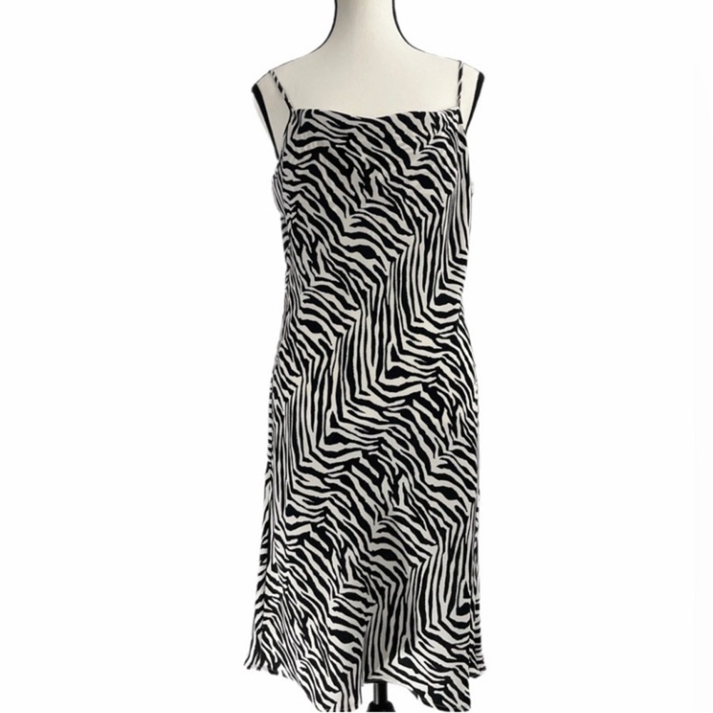 BANANA REPUBLIC Zebra Print Sleeveless Slip Dress - Size 6